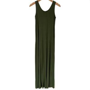 Theory Scoop Neck Glemma Heart Rayon Sleeveless  Maxi Dress Size Small